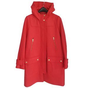 J.Crew Wool Melton Duffle Coat with Hood